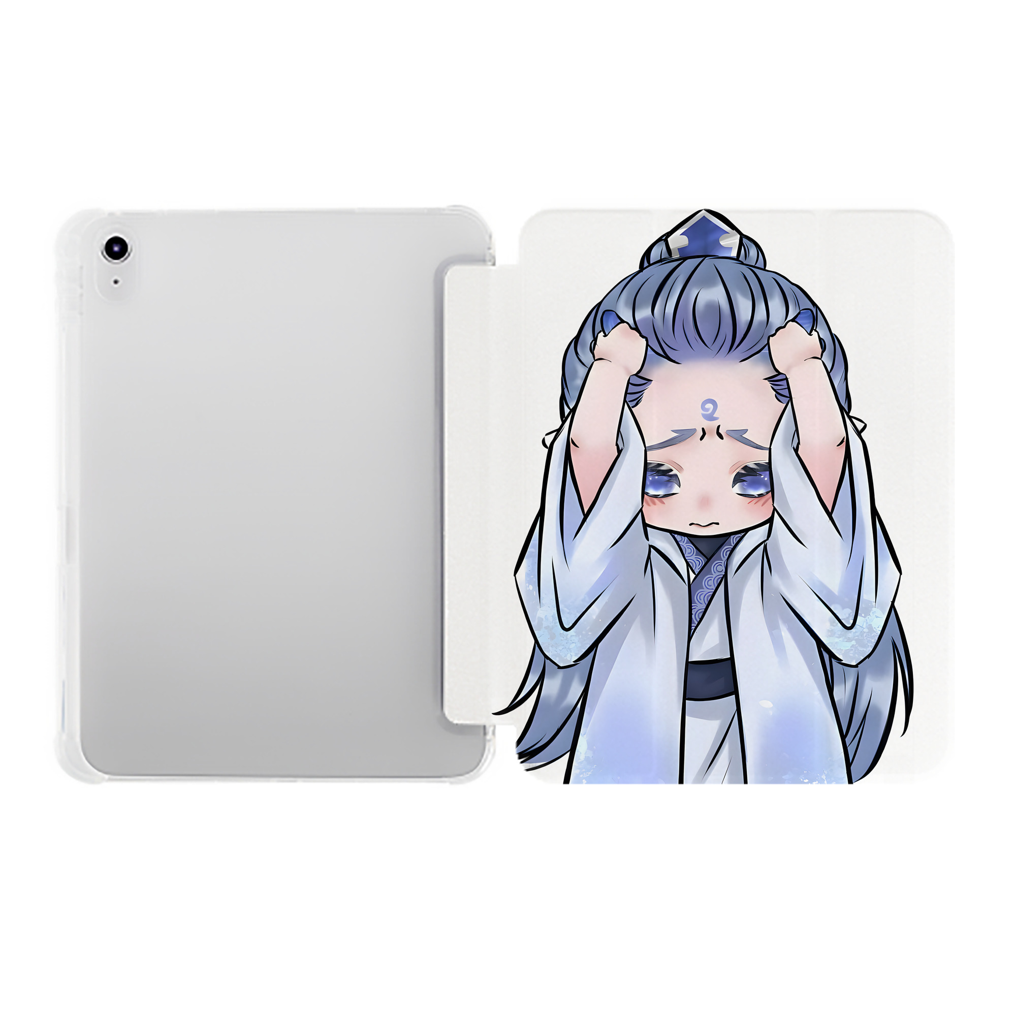 （画像用） Ne Zha 2 ナタ 魔童の大暴れ IPad ケース ペン収納付き 三つ折りスタンド PUレザー×シリコン 対応機種9.5/10.5/10.9インチ